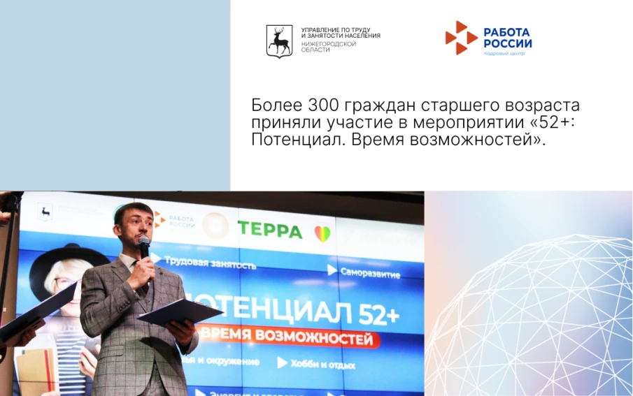 Более 300 граждан старшего возраста приняли участие в мероприятии «52+: Потенциал. Время возможностей».